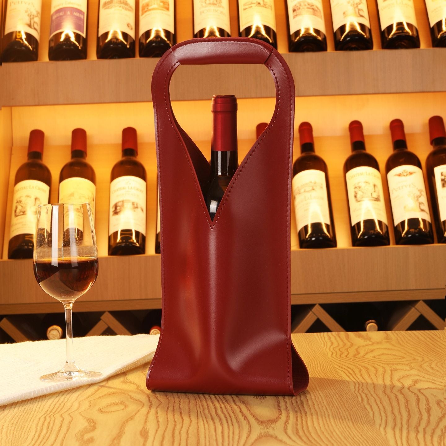 Leather Wine Bottle Bag Gift Packaging