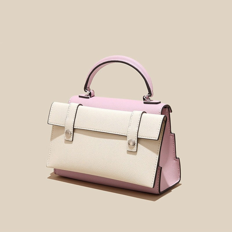 Elegant Mosaic Doll Leather Handbag