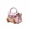 Elegant Mosaic Doll Leather Handbag